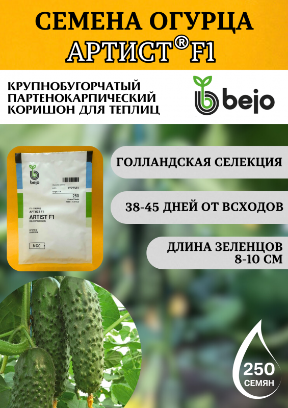 Артист F1 семена огурцов